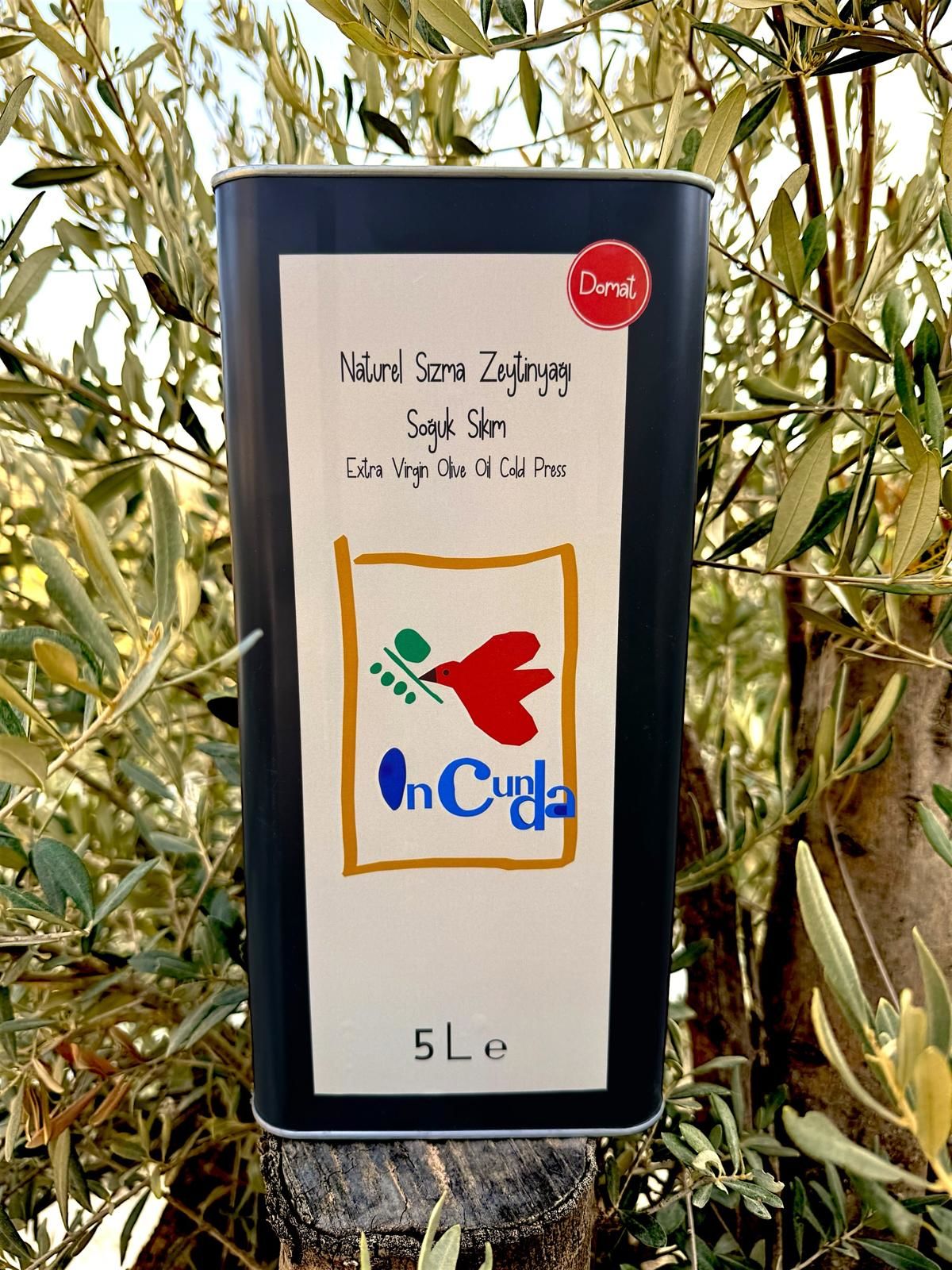YENİ HASAT DOMAT 5LT Naturel Sızma Zeytinyağı (Hasat Zamanı Ekim 2024)