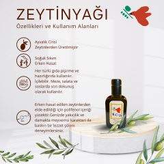 YENİ HASAT AYVALIK 250 ML Naturel Sızma Zeytinyağı (Hasat Zamanı Ekim 2024)