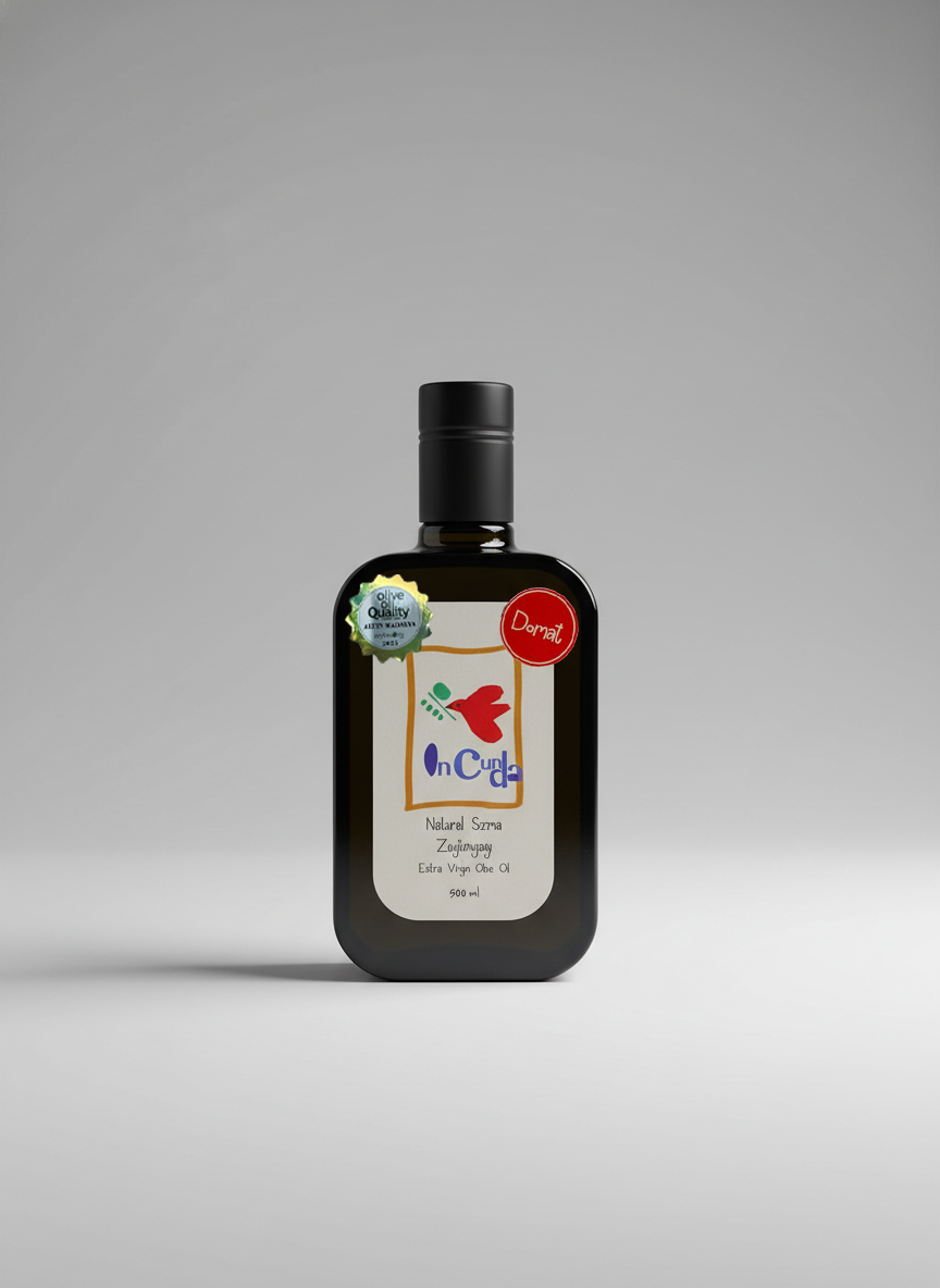 YENİ HASAT DOMAT 0,2 ASİT 500 ML Naturel Sızma Zeytinyağı (Hasat Zamanı Ekim 2025)