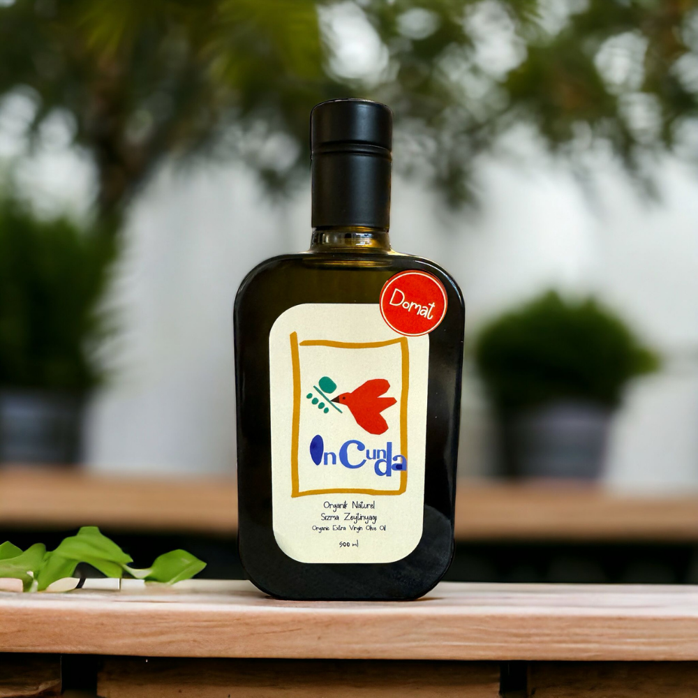 YENİ HASAT DOMAT 500 ML Naturel Sızma Zeytinyağı (Hasat Zamanı Ekim 2024)