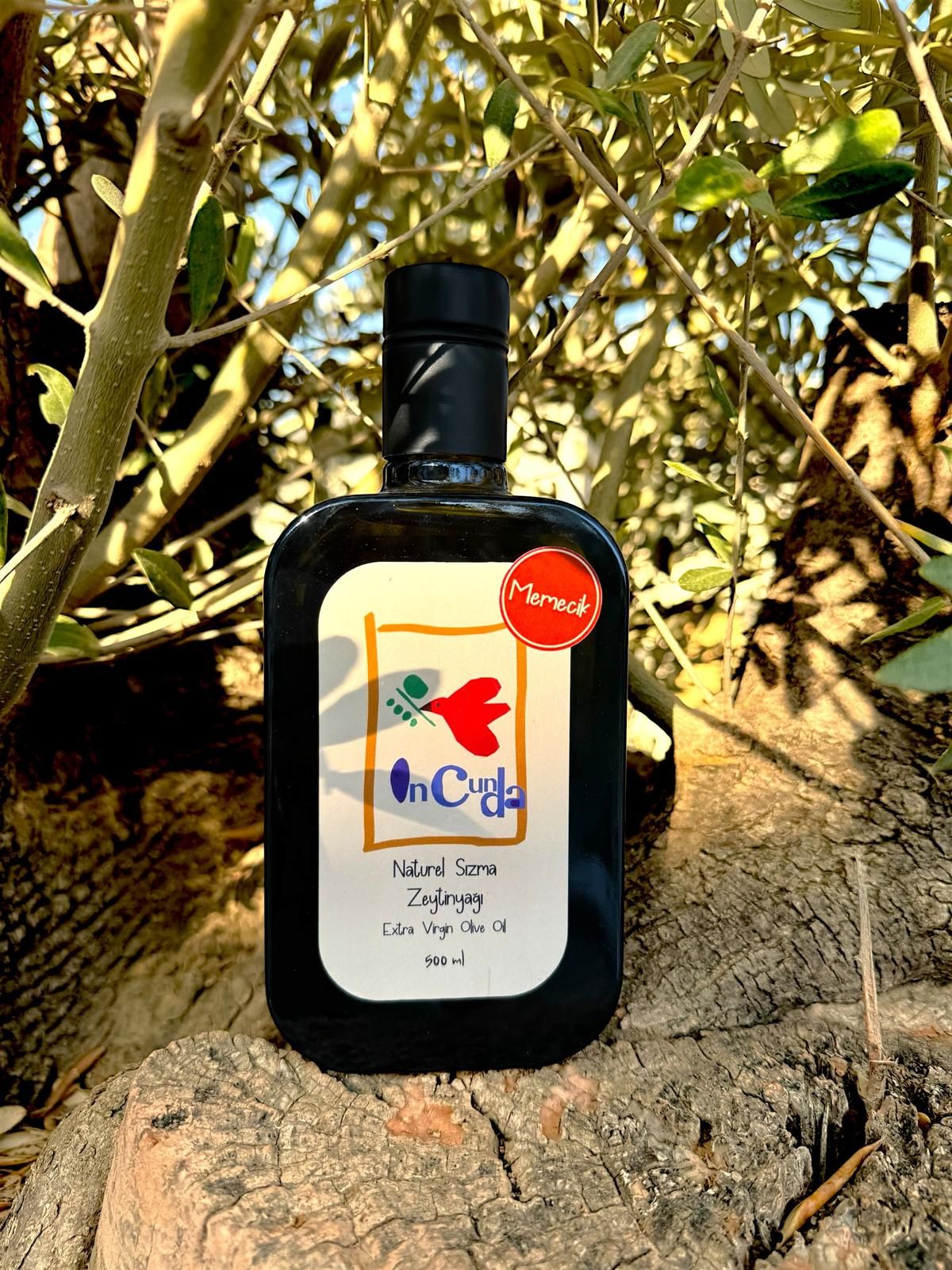 YENİ HASAT MEMECİK 500 ML Naturel Sızma Zeytinyağı  (Hasat Zamanı Ekim 2024)