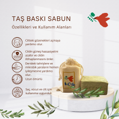 Taş Baskı Zeytinyağlı Defne Sabun