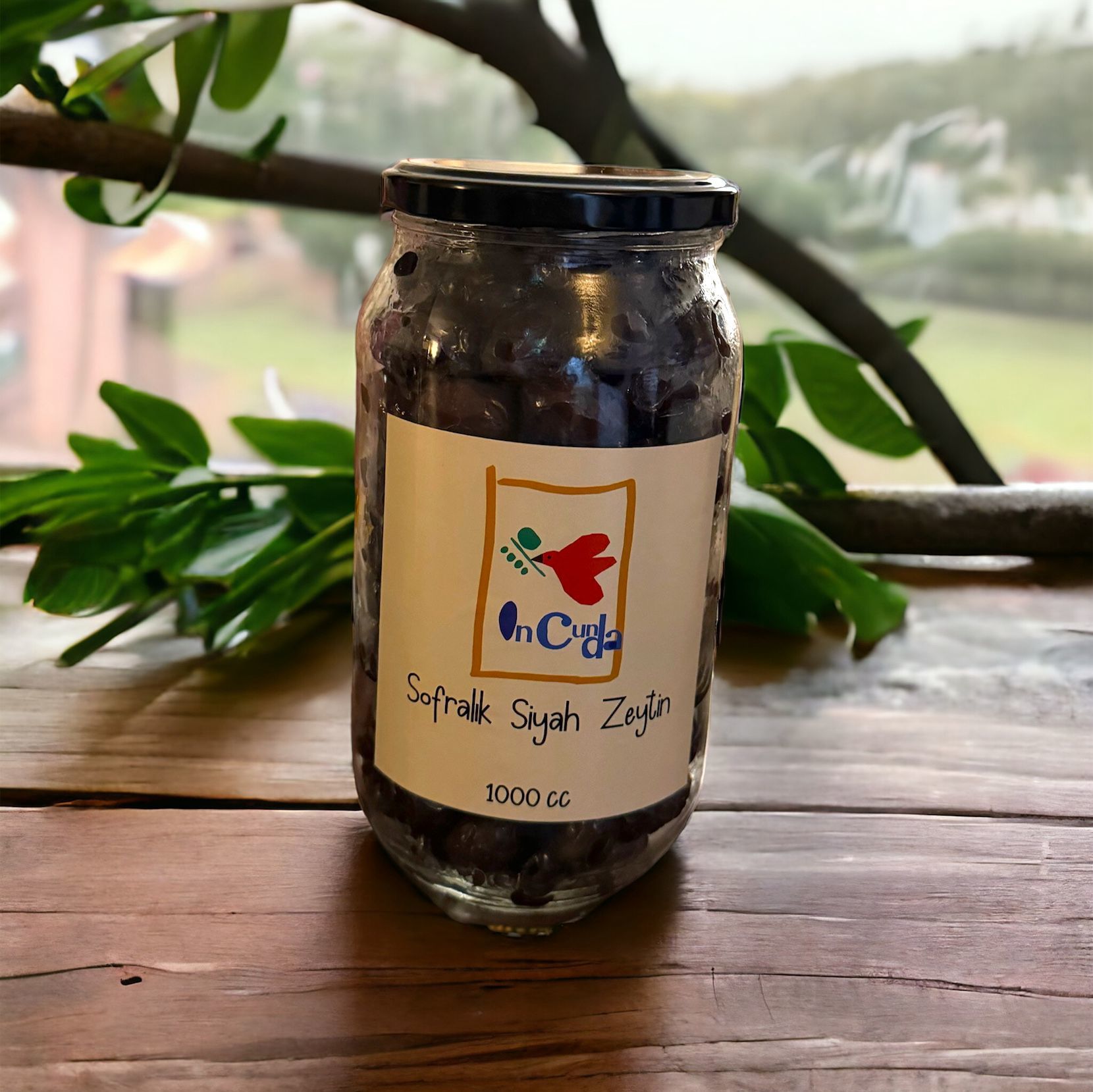 Kuru Sele Sofralık Siyah Zeytin 1000 cc